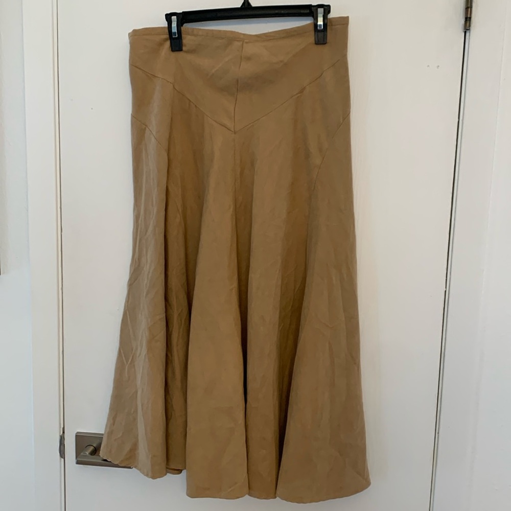 White Stag Tan Midi Skirt - Women’s Size 10, Classic Casual Style